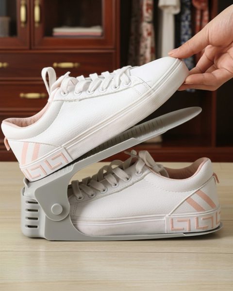 Stojak organizer na buty do szafy czarny ZESTAW x5