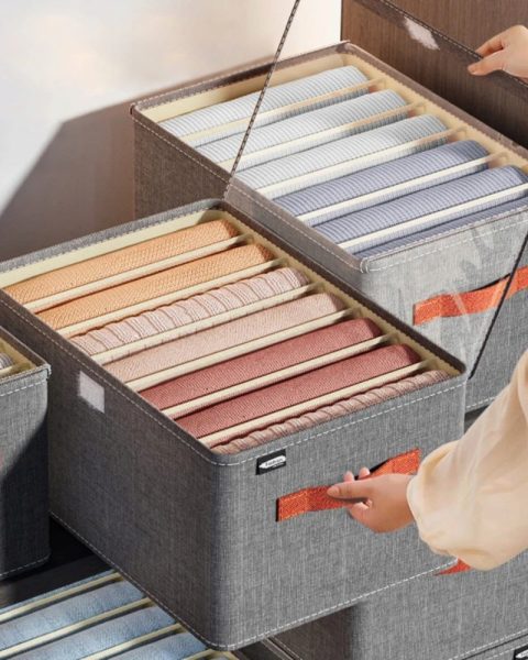 Organizer zamykany do szafy na ubrania spodnie bluzy 40x27