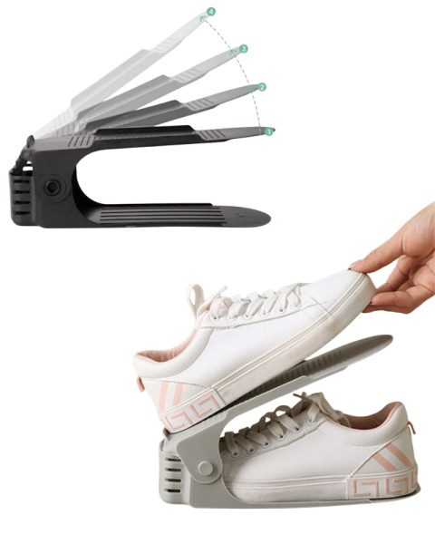 Stojak organizer na buty do szafy czarny ZESTAW x5