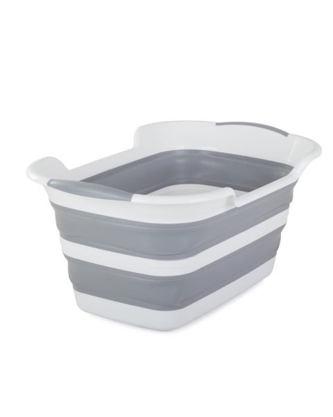 Miska składana silikonowa z odpływem na pranie pojemna 40 L