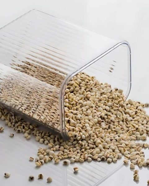 Pojemniki organizery kuchenne na żywność, ryż, kaszę z uszczelką zestaw 7 szt