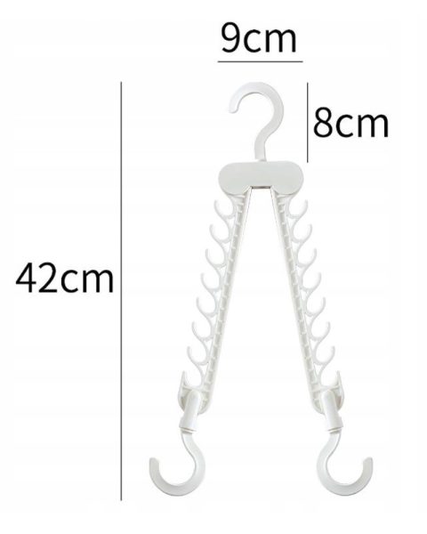 Wieszak do szafy składany wielofunkcyjny organizer na ubrania 16 haczyków