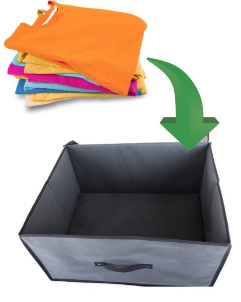 Pojemnik pudełko organizer do szafy na odzież pościel ręczniki zamykany 60x45