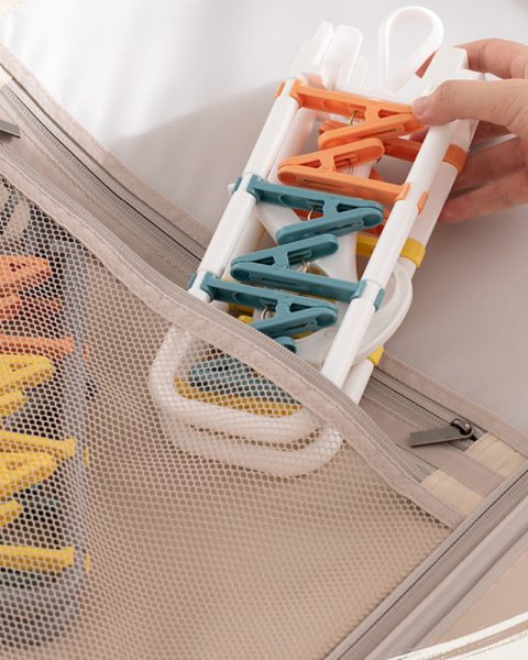 Wieszak suszarka na skarpetki bieliznę ubrania Zestaw + 12 klamerek