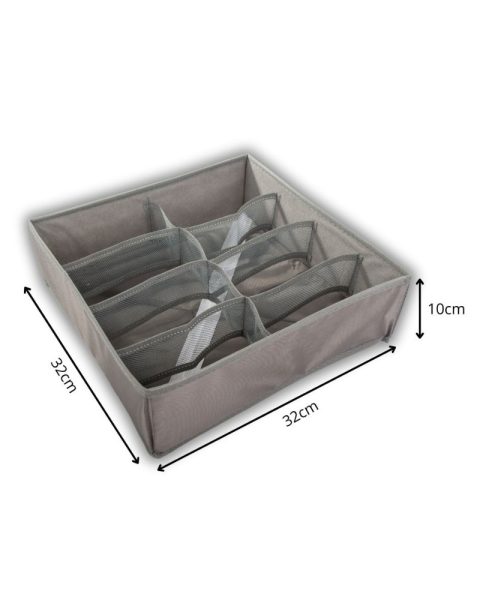 Organizer na ubrania bieliznę do szuflady szafy garderoby 8 przegródek 32x32 cm